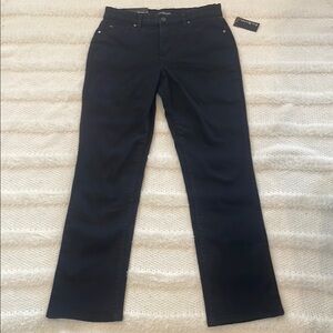 Kim Rogers hidden comfort straight legs mid rise tummy panel black Jeans 12P